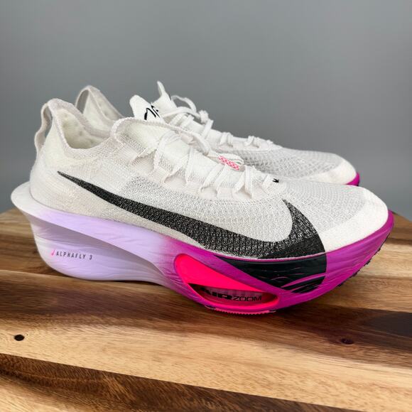 Nike Air Zoom Alphafly Next% 3 White Purple Running Shoes Men's 13 FD8311-100 - Picture 1 of 8